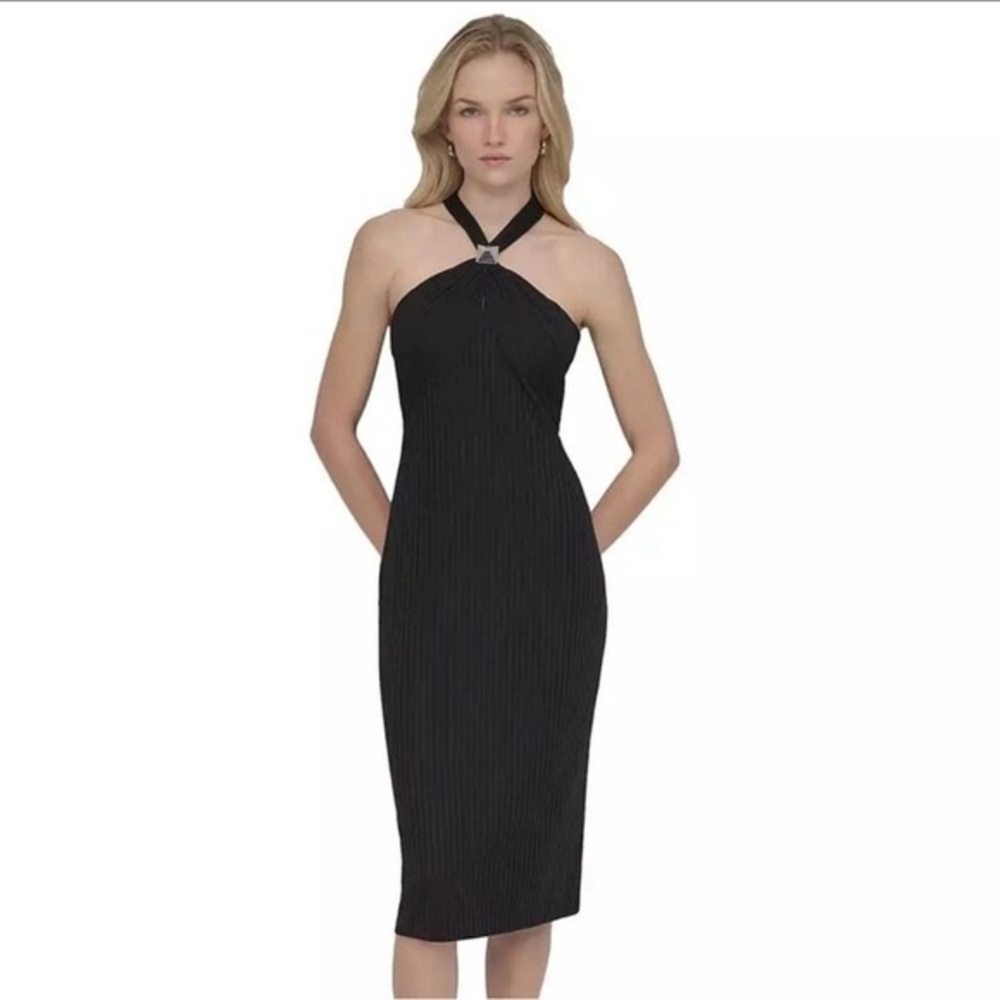 DKNY Women’s Ribbed Sleeveless Sheath Dress | 10